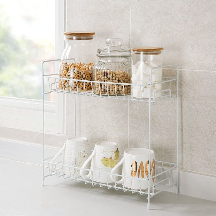 Two Tiers Kitchen Organizer / Spice Rack - White - Simplist